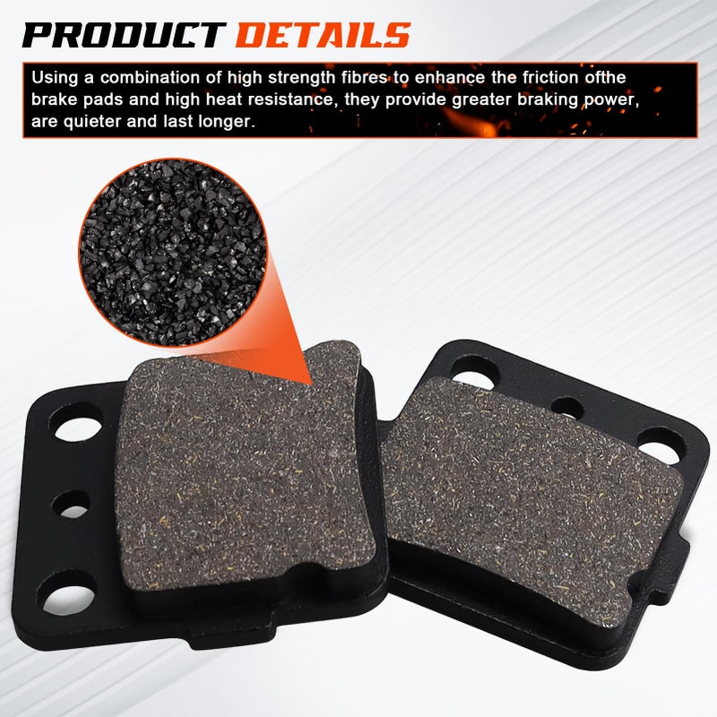 cyleto 400ex Brake Pads for Honda TRX400X 2009-2014/TRX400EX Sportrax 400 2001-2008/TRX400EX Fourtrax 1999-2000/TRX300EX Fourtrax 300 1993-2008/TRX250X 1987-1992 Front and Rear - Image 4